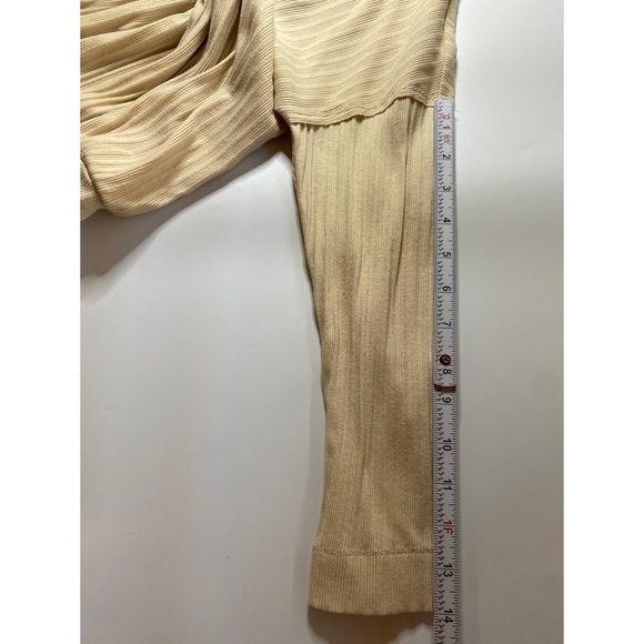 Chelsea & Violet Ribbed Natural Long Sleeve Bodysuit - Picture 11 of 11